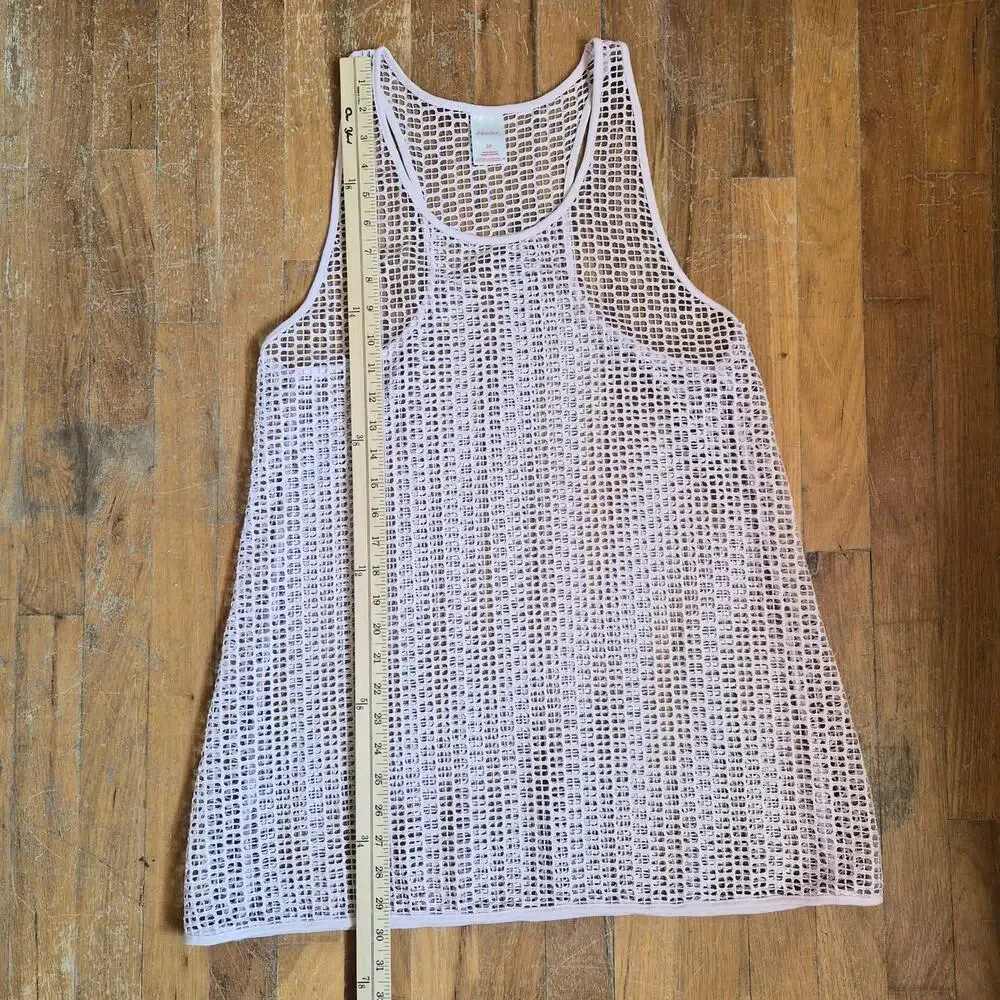 Xhilaration Small pastel pink lavender mesh net tank top swim cover S